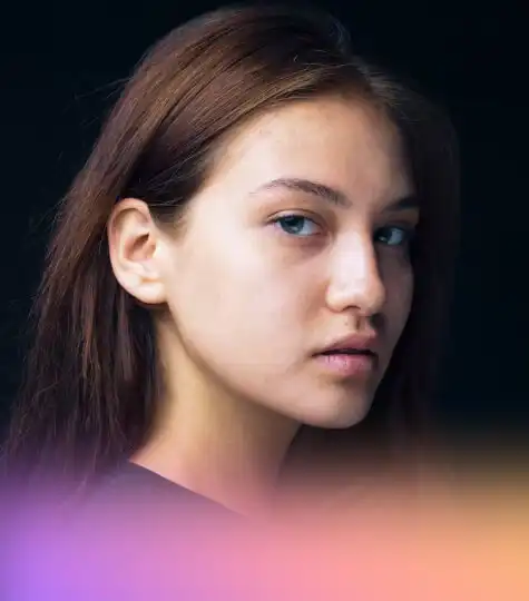 woman from profile